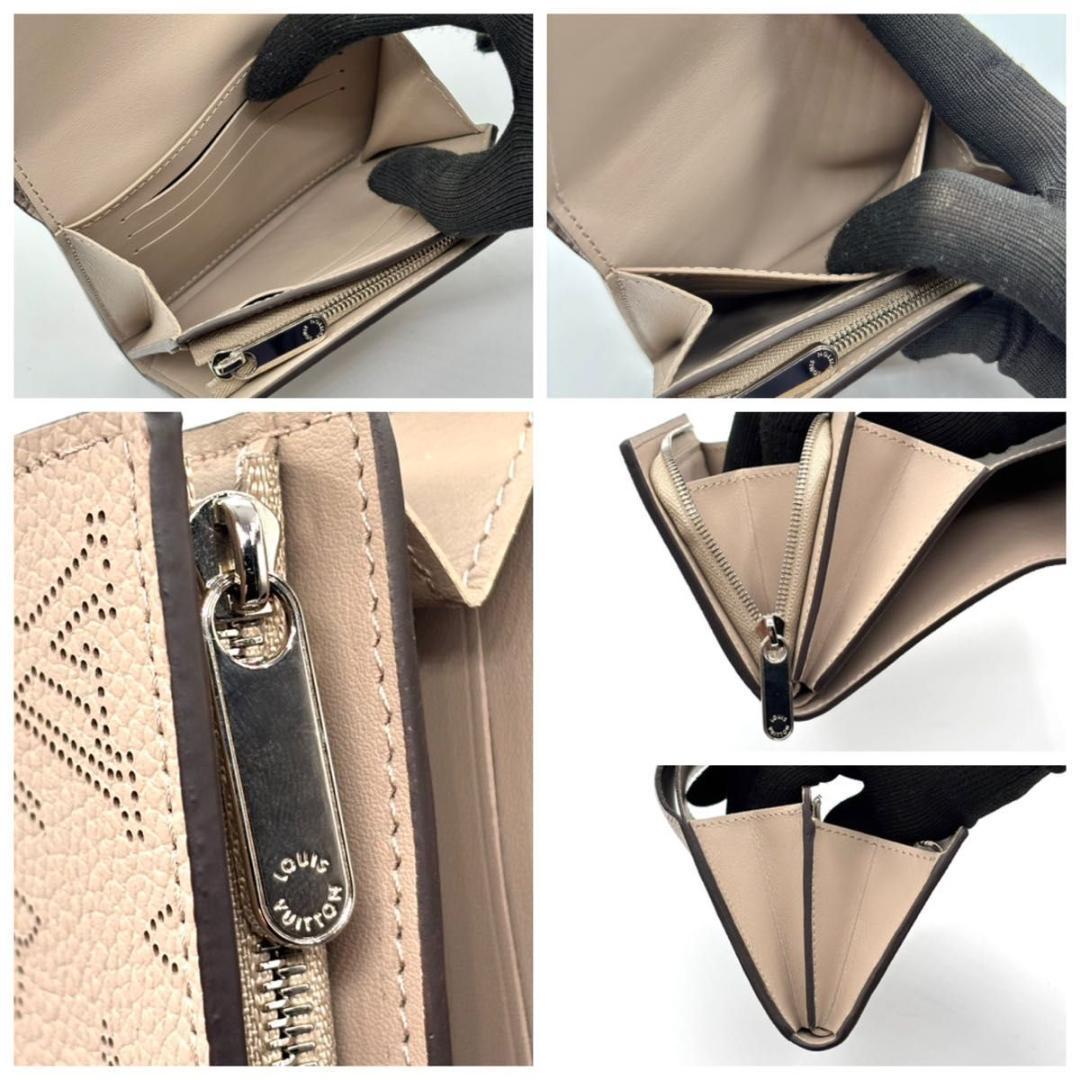 新品同様 ルイヴィトン 折り財布 マヒナ イリス コンパクト ガレ グレージュ