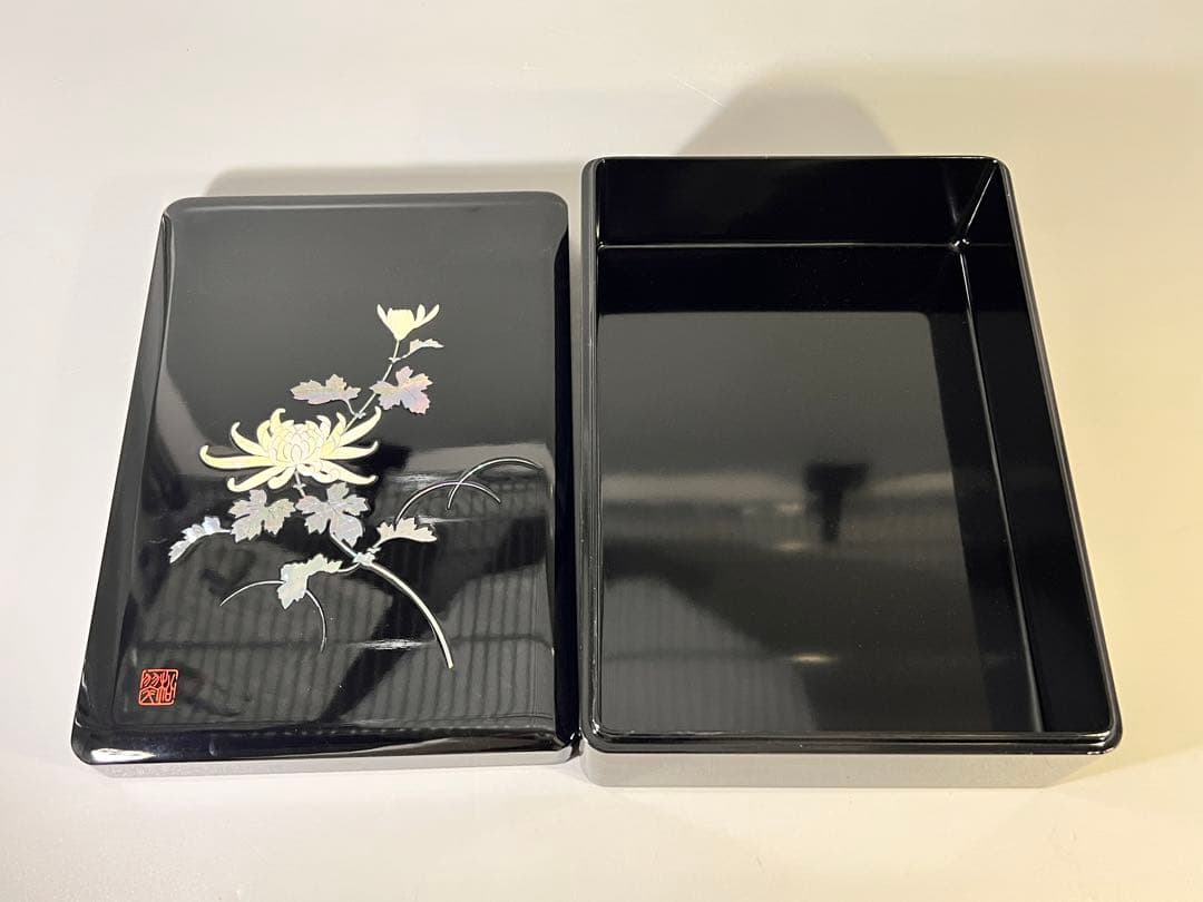 DT649 青貝塗 螺鈿 文箱 共箱