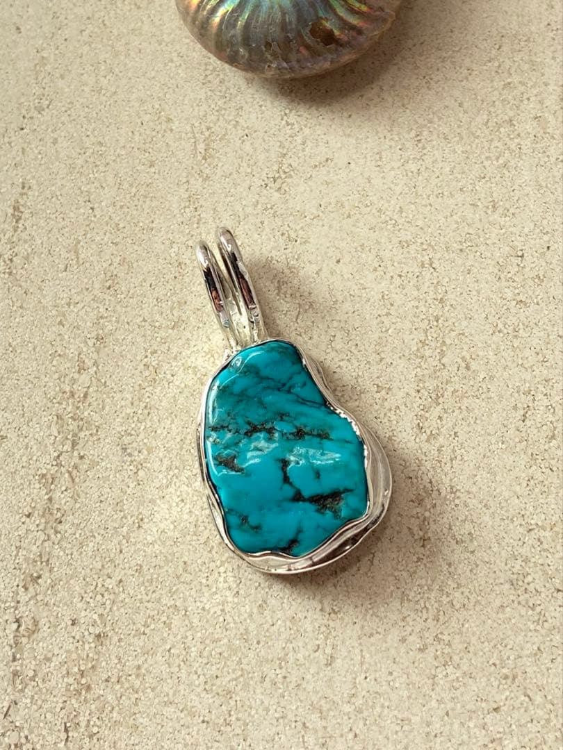 ターコイズ　ペンダントトップ　シルバー