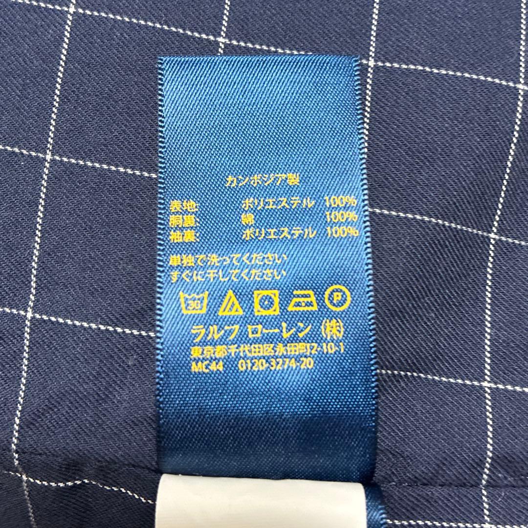 美品 現行タグ ポロラルフローレン スイングトップ ネイビー ポニー刺繍ロゴ