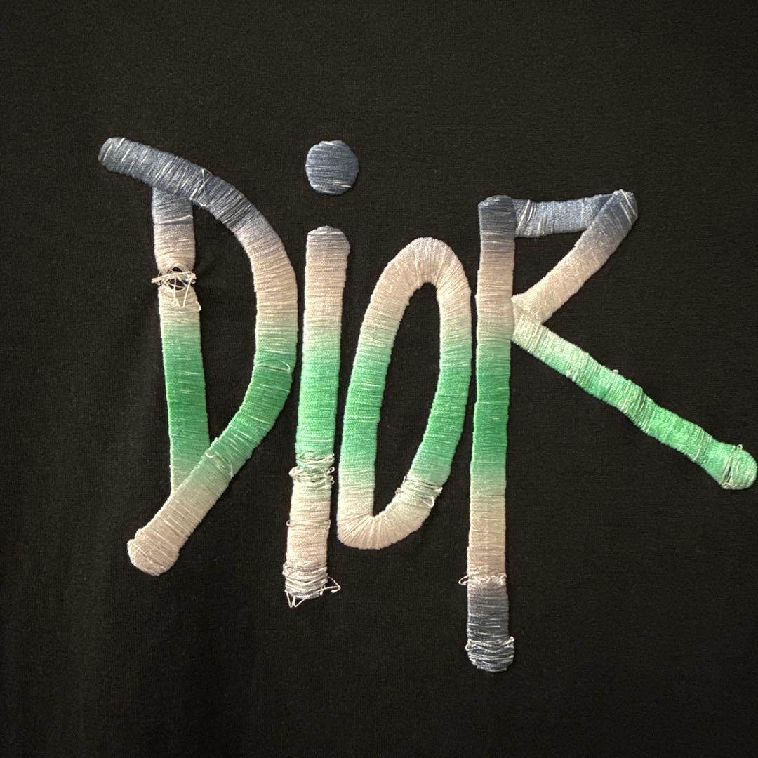 限定コラボ　ディオール×ステューシー 刺繍ロゴ Tシャツ