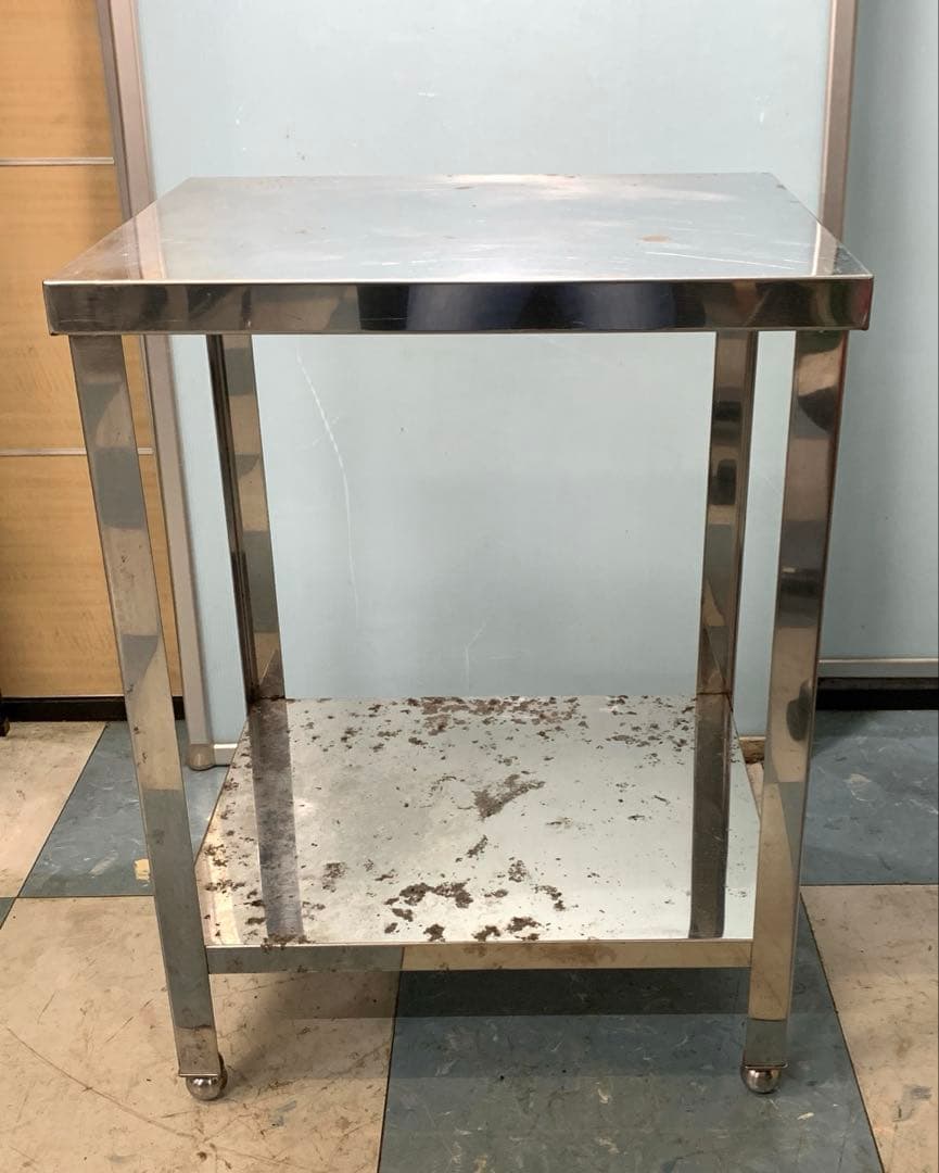 業務用ステンレス作業台 調理台 高さ790㎜×幅600㎜×奥行500㎜ ガス台