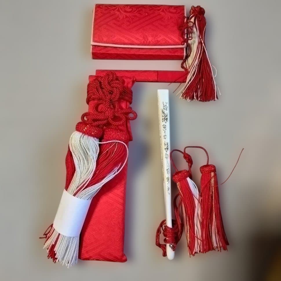 タツエもん様　筥迫セット　赤（紗綾型　ハコセコセットピンク　計10点まとめ