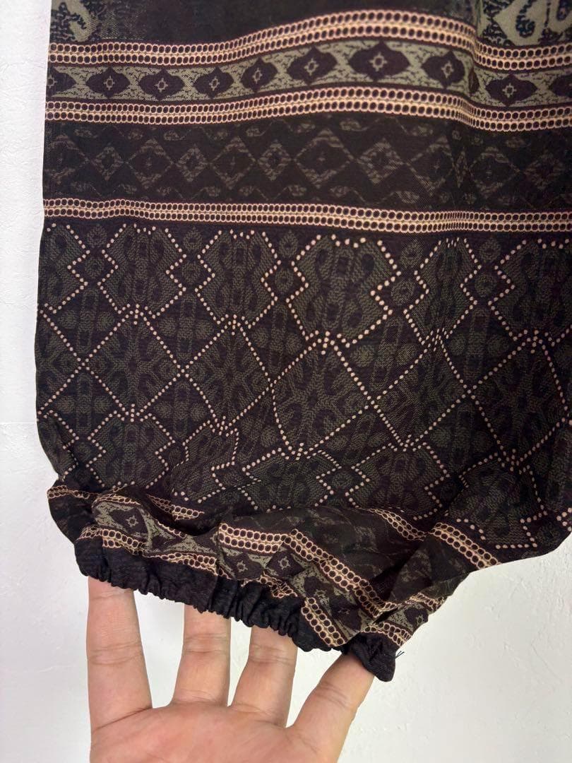 専用です！アラジン　タイパンツ　男女兼用【ゴム紐】B柄DKブラウン　F706-4