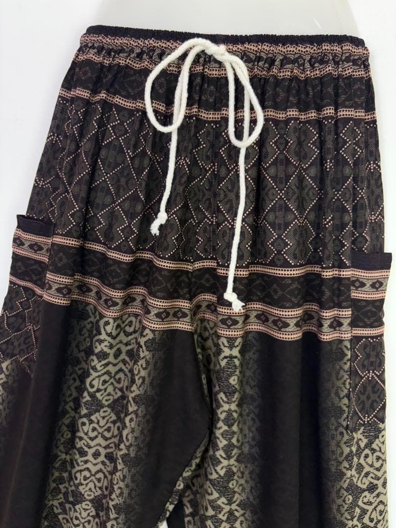 専用です！アラジン　タイパンツ　男女兼用【ゴム紐】B柄DKブラウン　F706-4