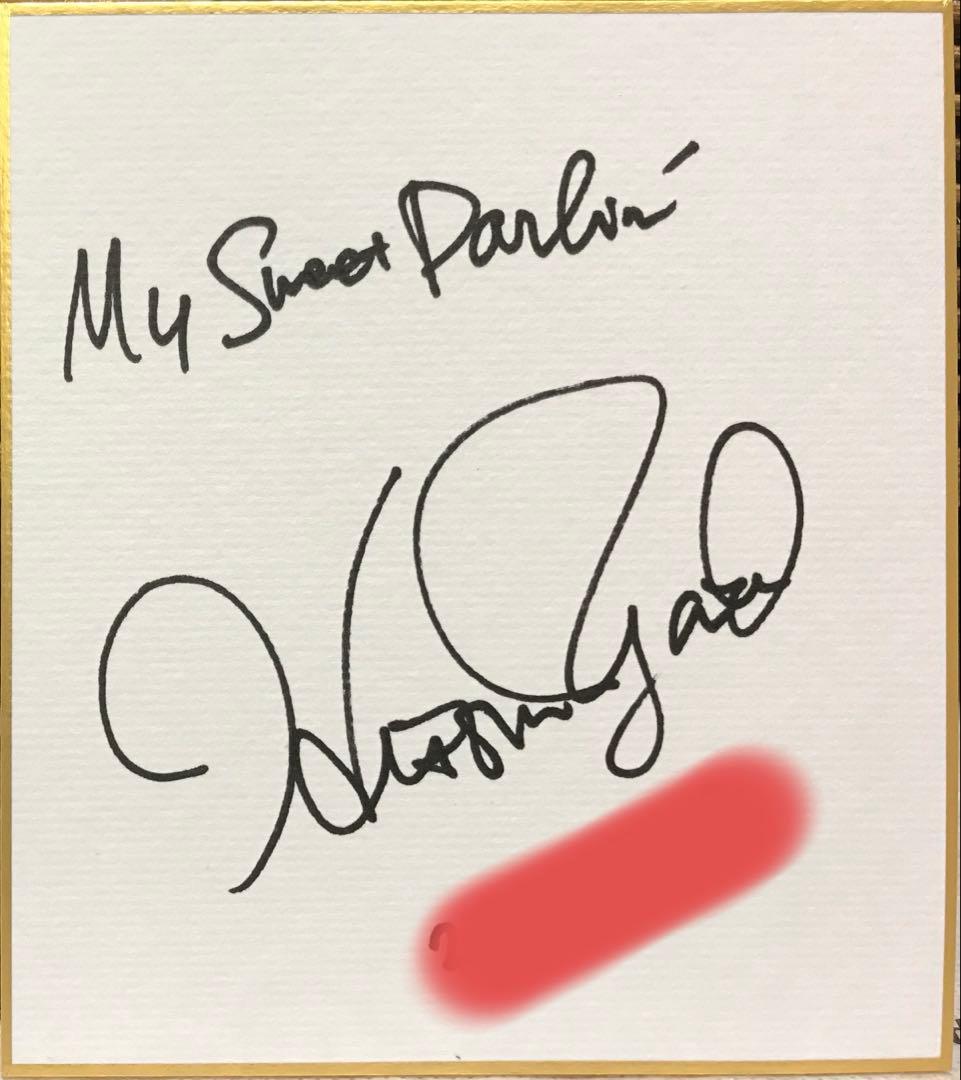 歌手　矢井田瞳　直筆サイン色紙　ヤイコ　レア　インスクリプション入り