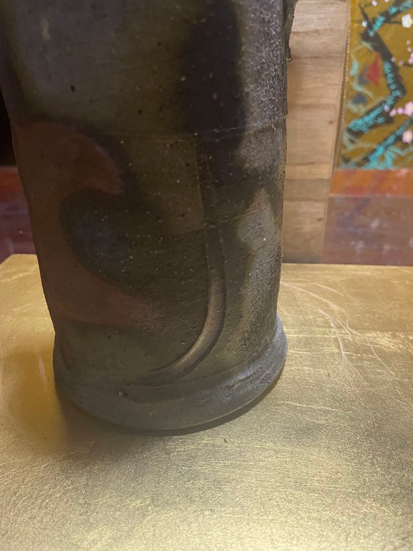 備前焼　花瓶　伊勢崎満