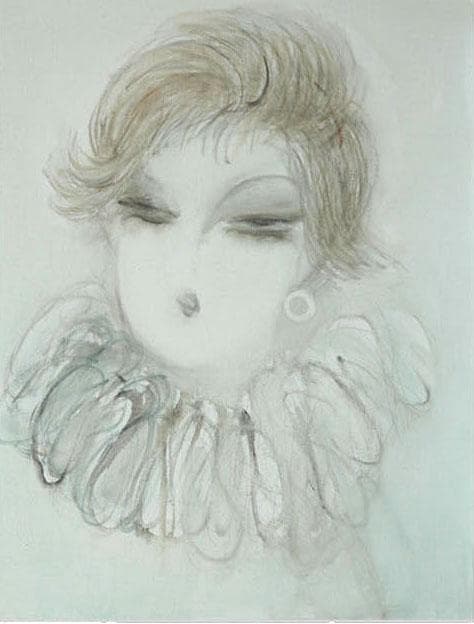 油絵 菅家令子 絵 絵画 インテリア 額付(白) F6-081412 人物 女性