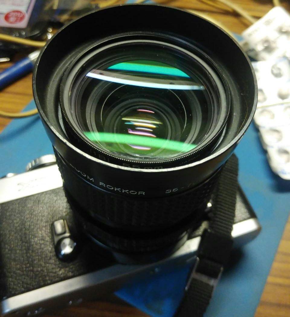 ※)説明文改訂　カメラ　ミノルタXD　本体＋望遠レンズ＋フラッシュ　一眼レフ