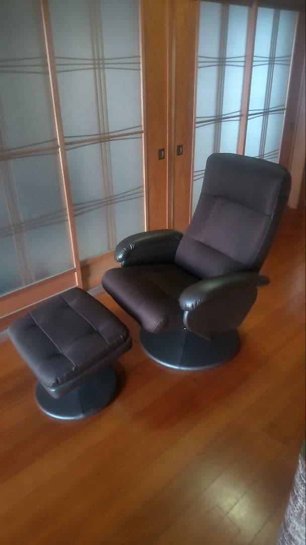 引取限定(一部配達可)　リクライニングチェア オットマンセット　美品