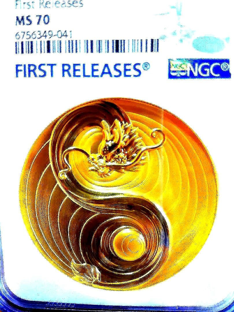 NGC MS70 最高鑑定 2024 世界 999枚 龍と馬  メダル