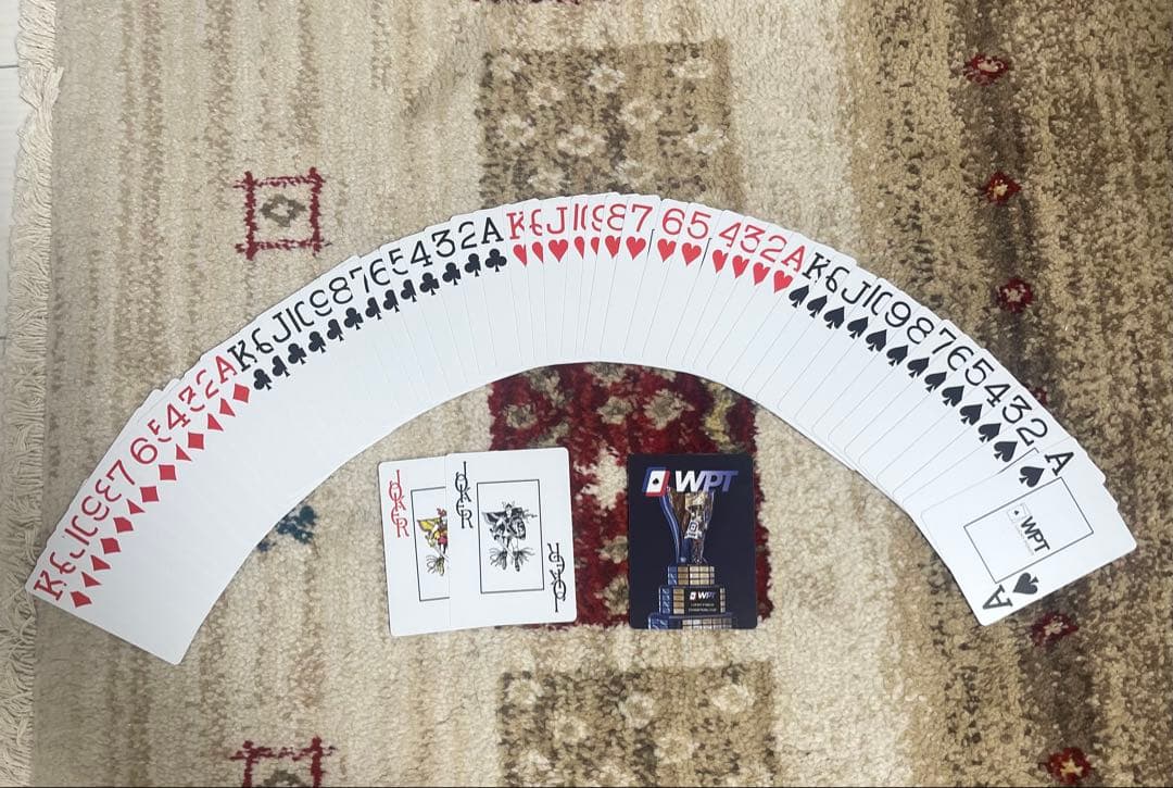 ポーカー大会専用WPT プラスチックトランプ 防水（赤・青10セット)