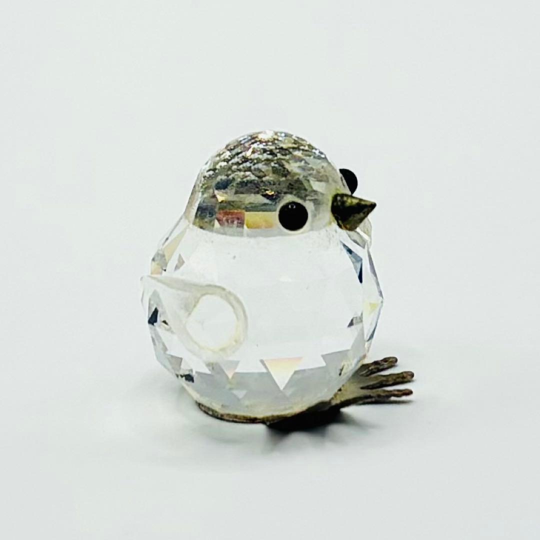 希少　スワロフスキー　クリスタル　スズメの置物