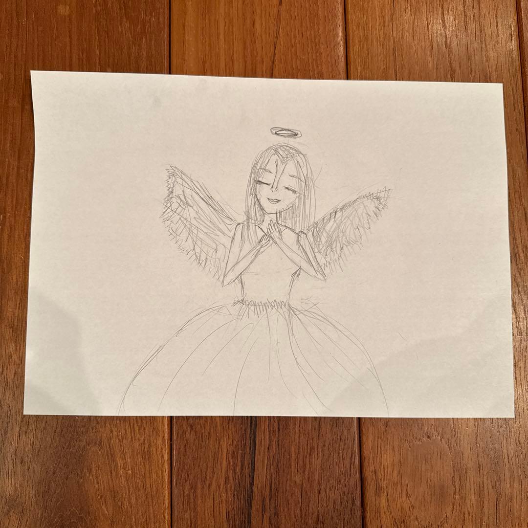天使の鉛筆画