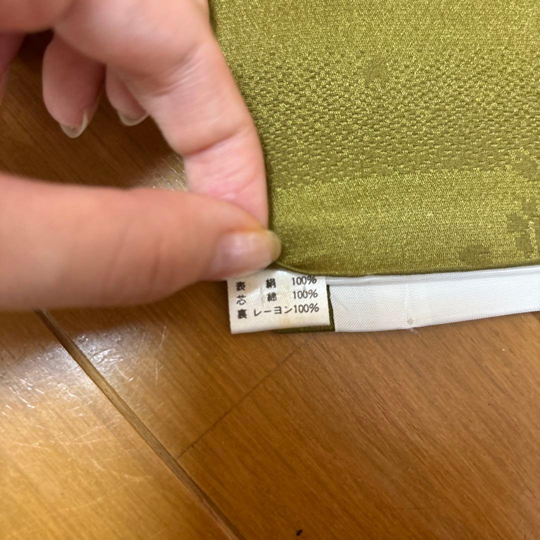 振袖　サーモンピンク　正絹 伊達襟付き