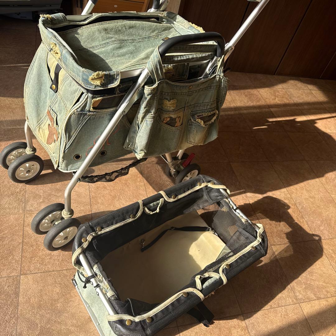 MotherCartマザーカート2段式プレミアムカートダメージデニム変えデニム付