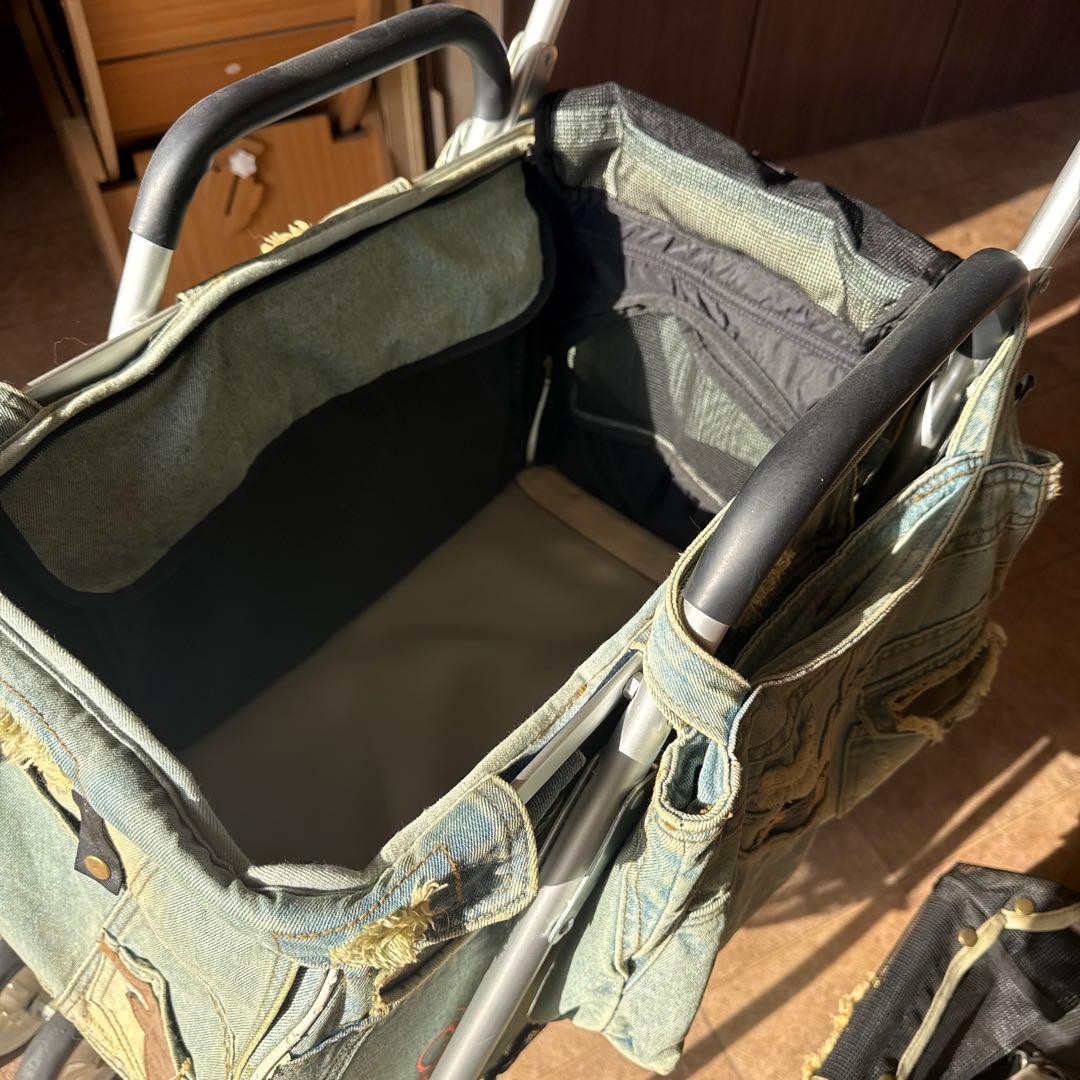 MotherCartマザーカート2段式プレミアムカートダメージデニム変えデニム付