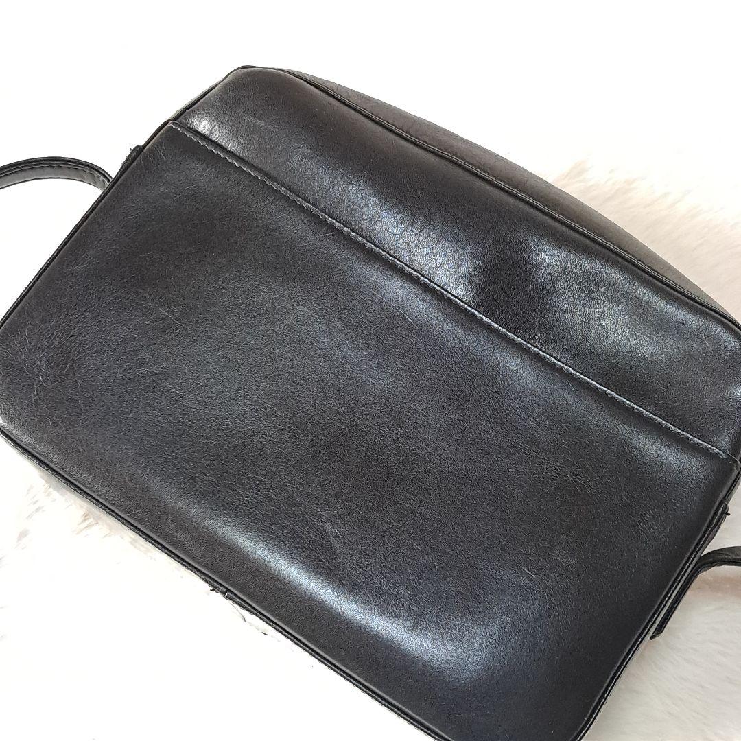 希少　クレージュ　レザー　ショルダーバッグ　BIGロゴ　型押し　ヴィンテージ