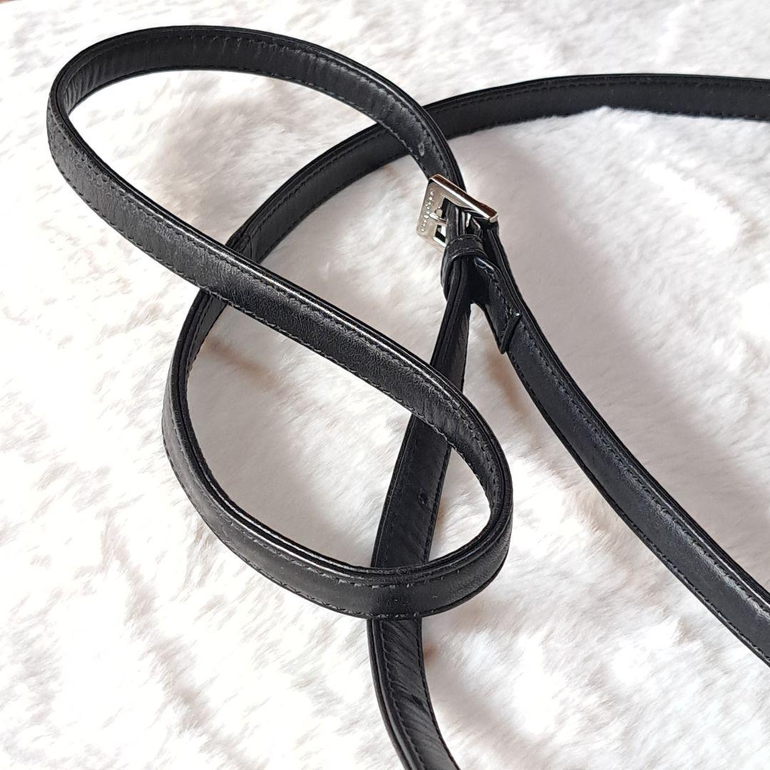 希少　クレージュ　レザー　ショルダーバッグ　BIGロゴ　型押し　ヴィンテージ