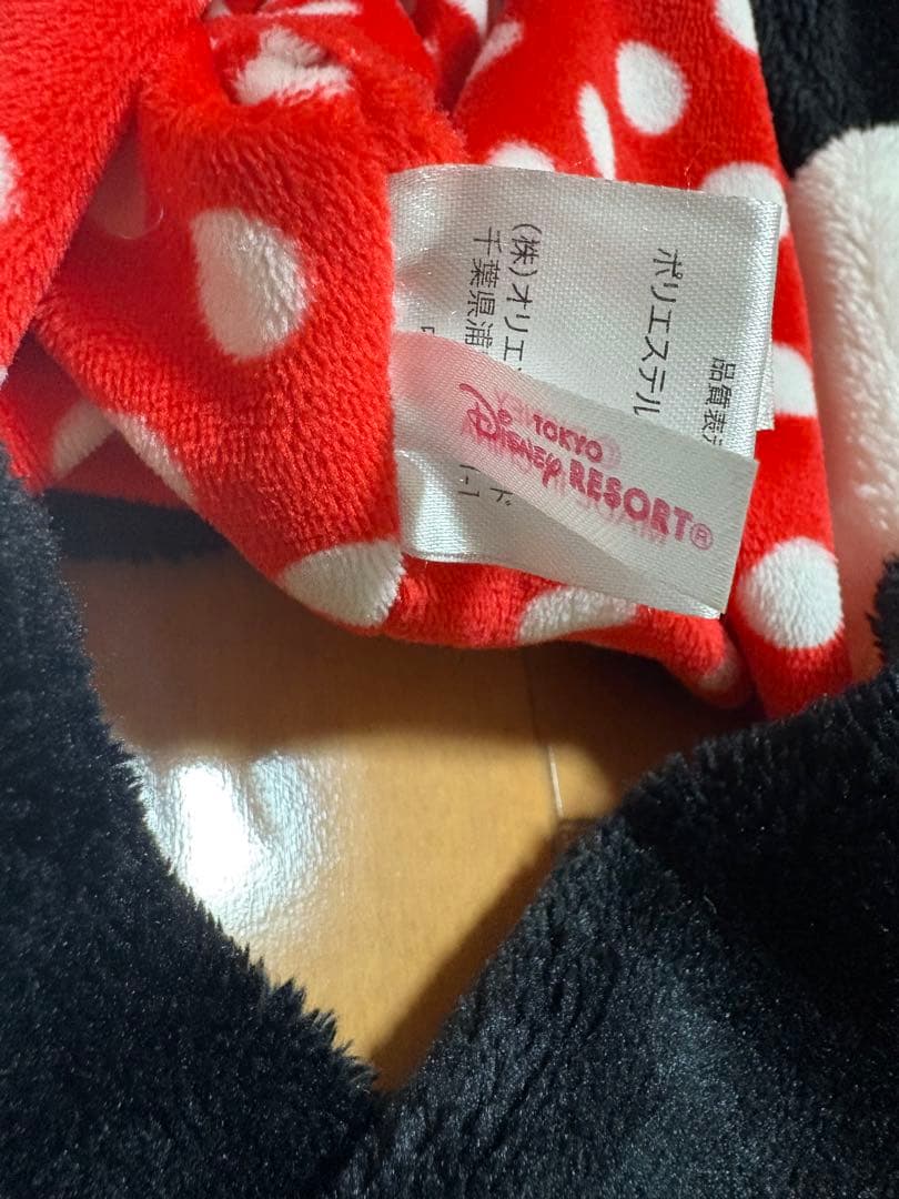 【美品】ディズニー ミニー ファンマフラー カチューシャ ファンキャップ　赤