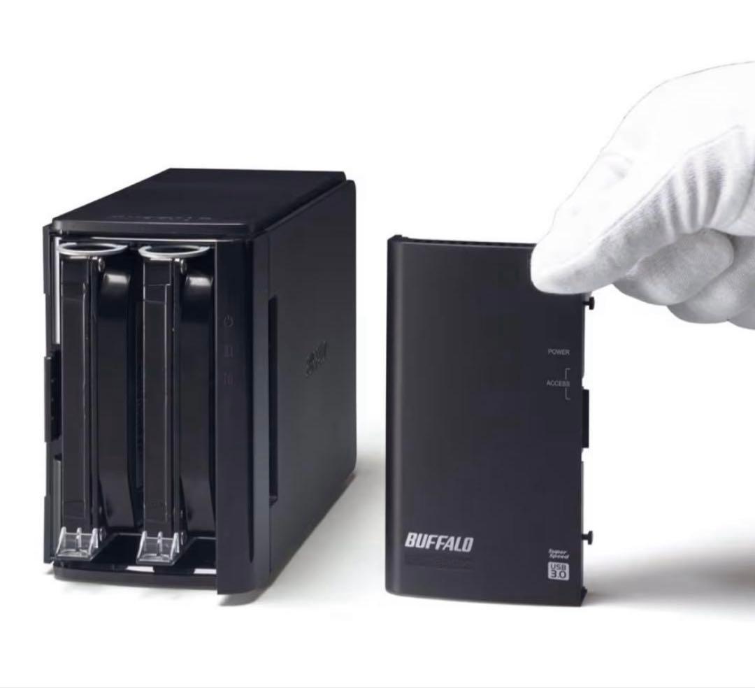 BUFFALO RAID1対応 USB3.0用 外付けハードディスク 2TB