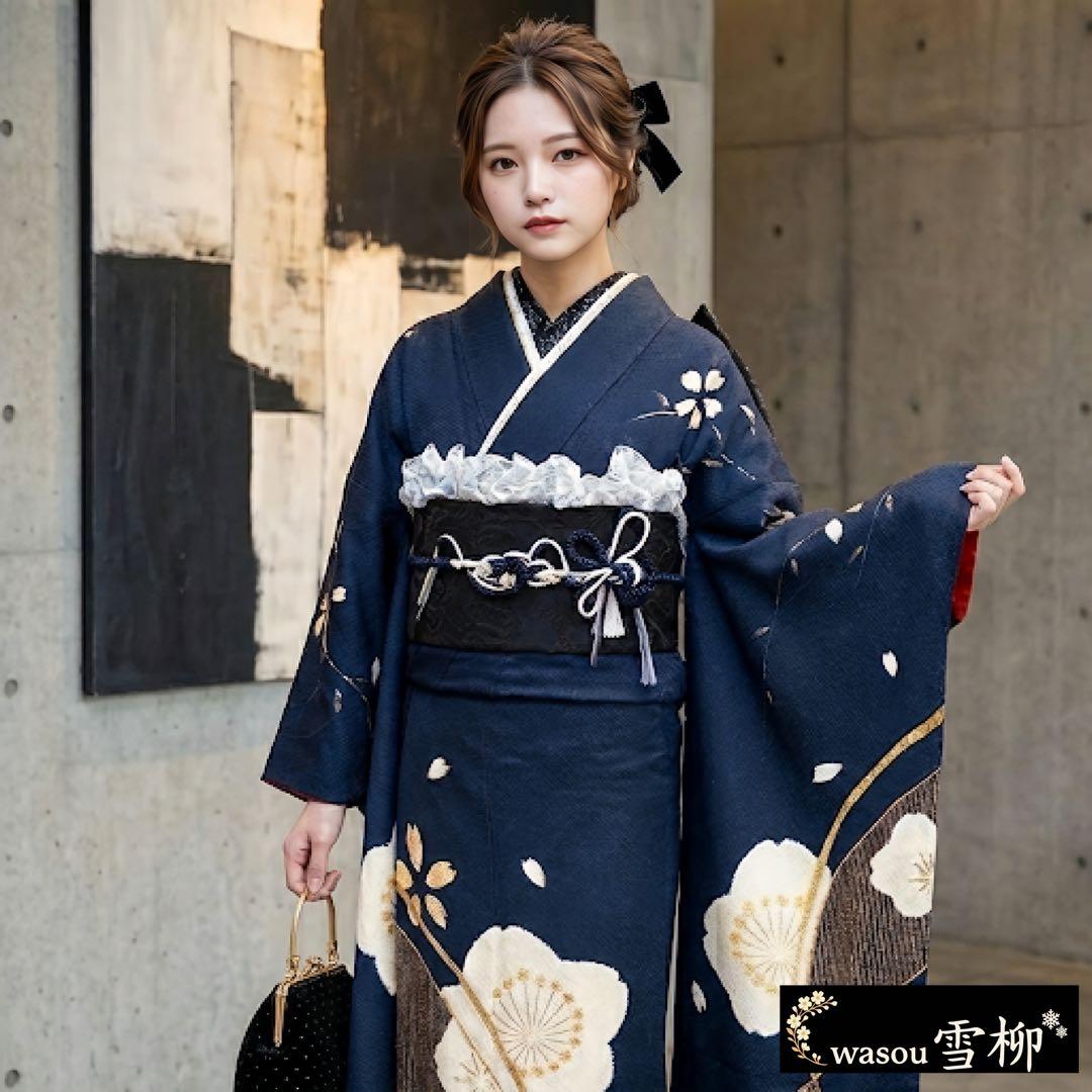 紺色Midnight Mode♡振袖フルセット 成人式前撮り謝恩会