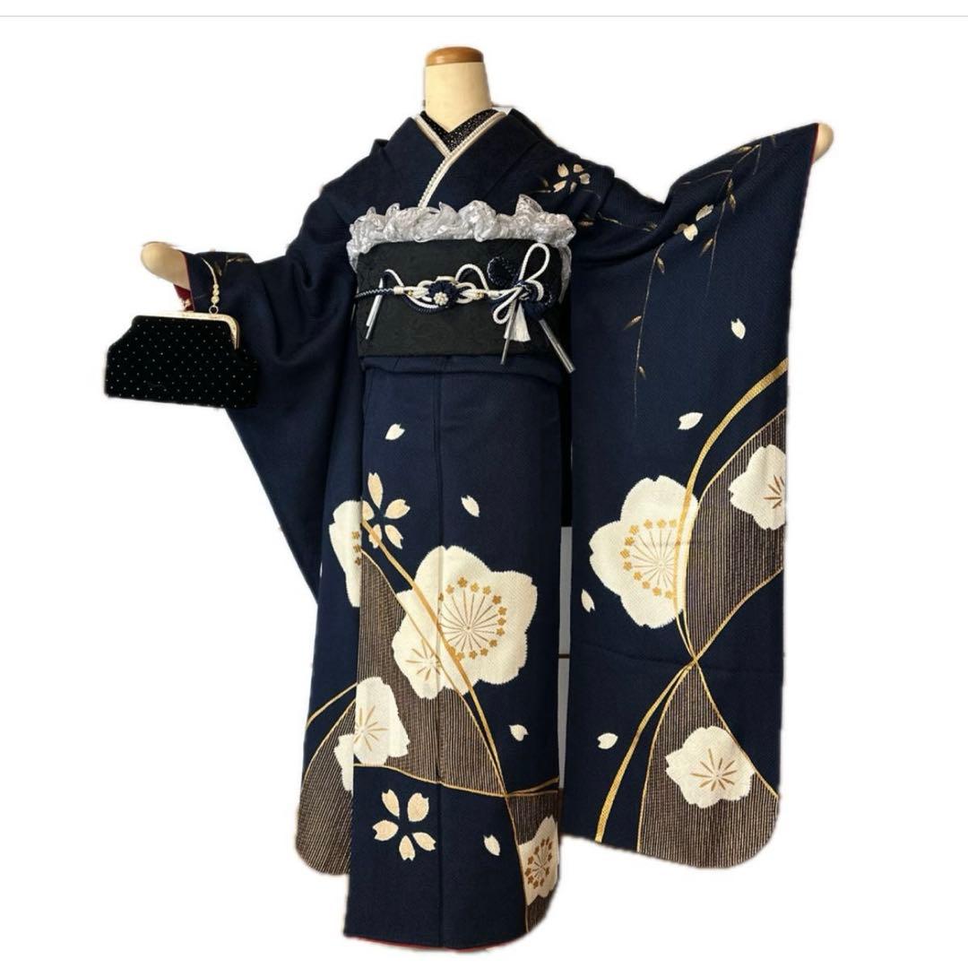 紺色Midnight Mode♡振袖フルセット 成人式前撮り謝恩会