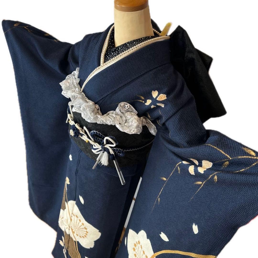 紺色Midnight Mode♡振袖フルセット 成人式前撮り謝恩会