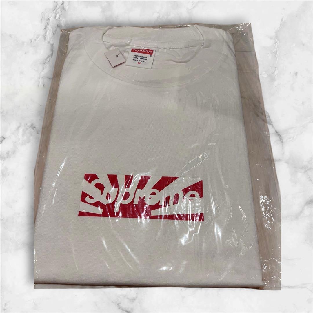 Supreme ロゴプリント Tシャツ Mサイズ ホワイト