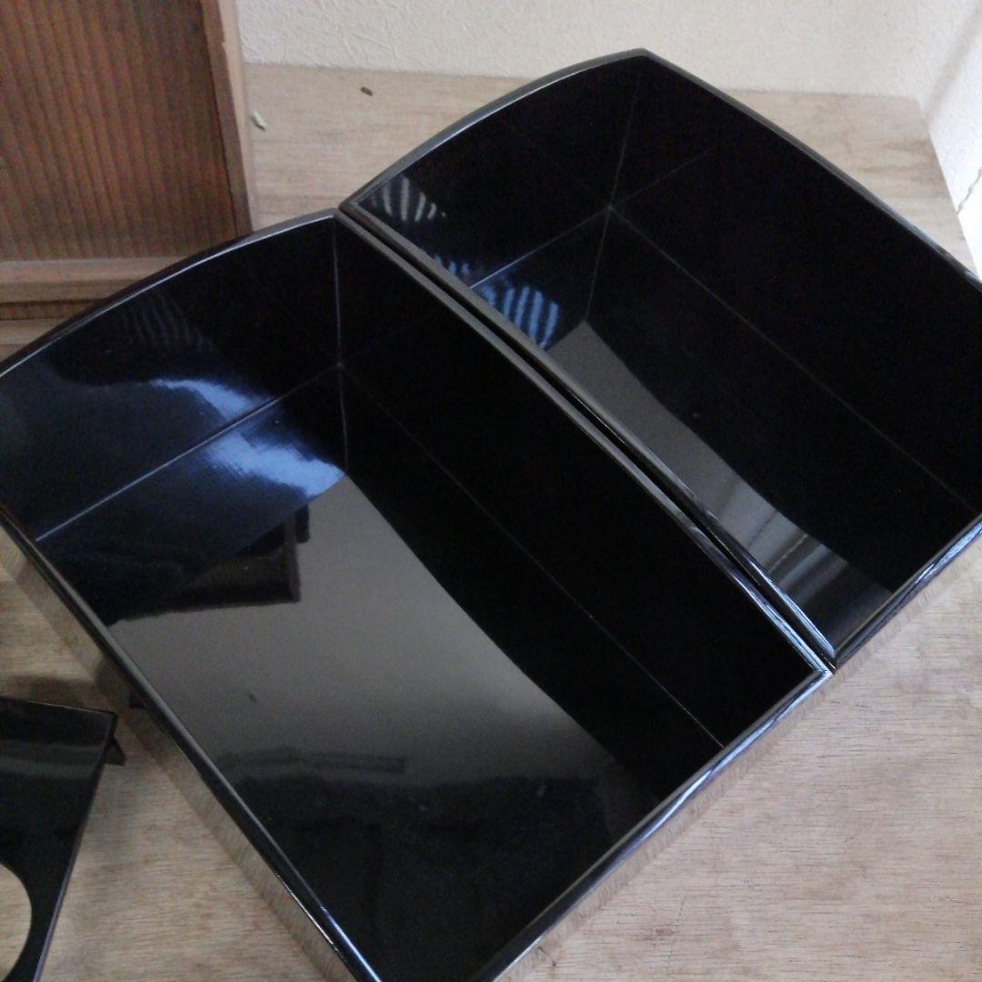 骨董　煙草盆　真塗　木製　漆　漆器　茶道具　茶道　２つ　木箱