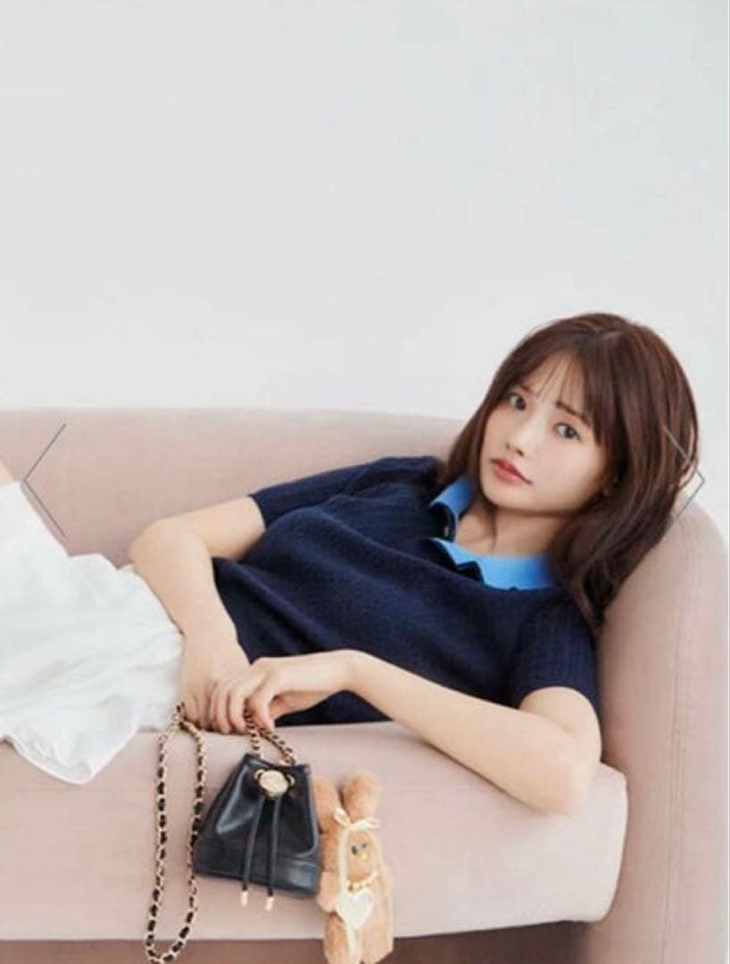 SNIDEL ワンポイントレイヤードポロニットプルオーバー