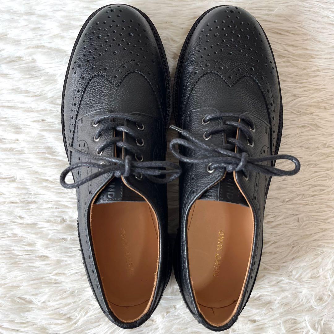 【新品未使用】ナードマインド　クアトロ　ウイングチップ　レザーシューズ　岩田剛典