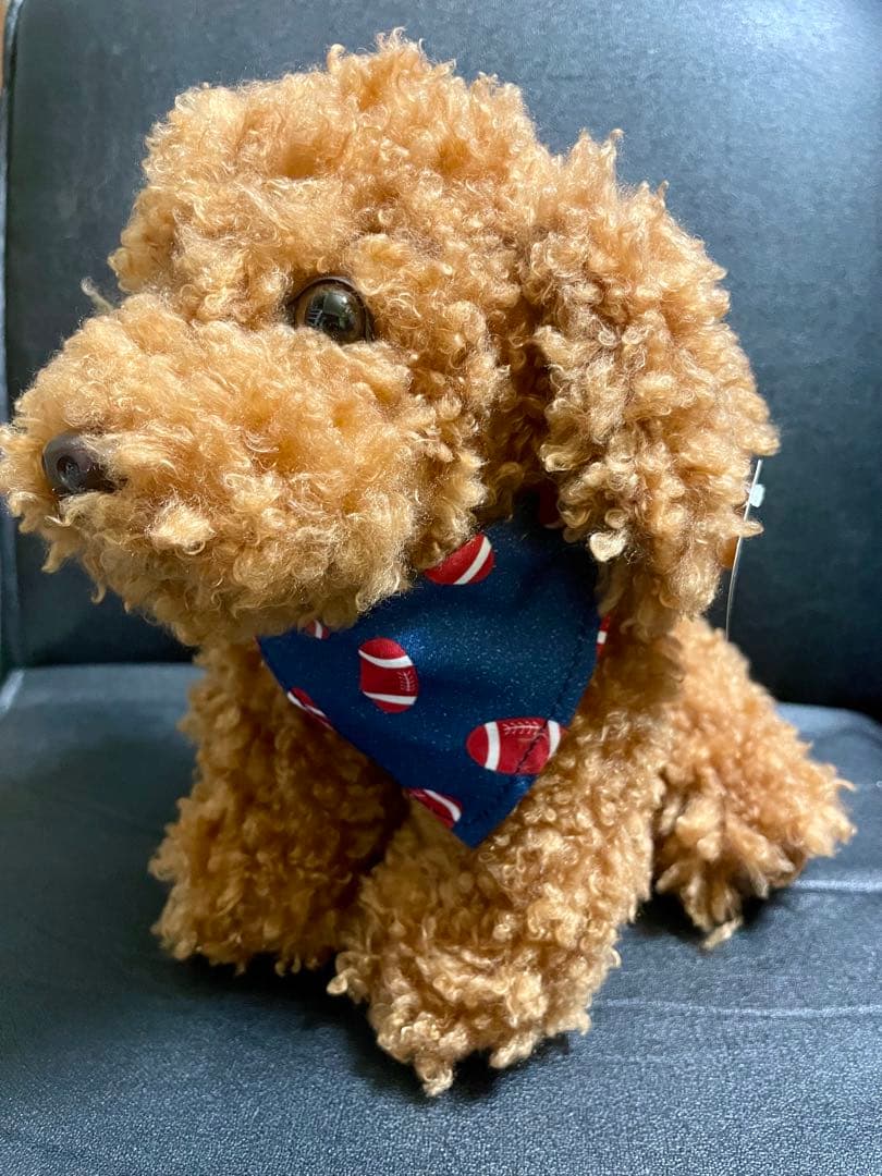 【新品未使用】茶色いトイプードル ぬいぐるみ 可愛いバンダナ付き　超可愛い　犬