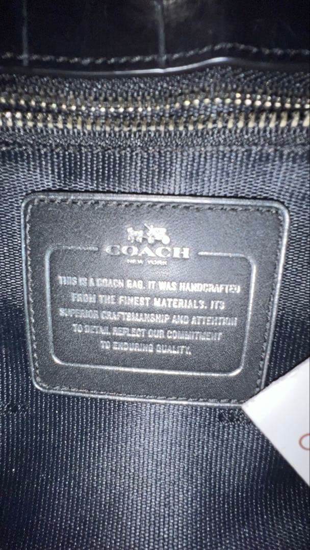 【希少・未使用】COACH クロコ型押し ミニグラマシー 黒