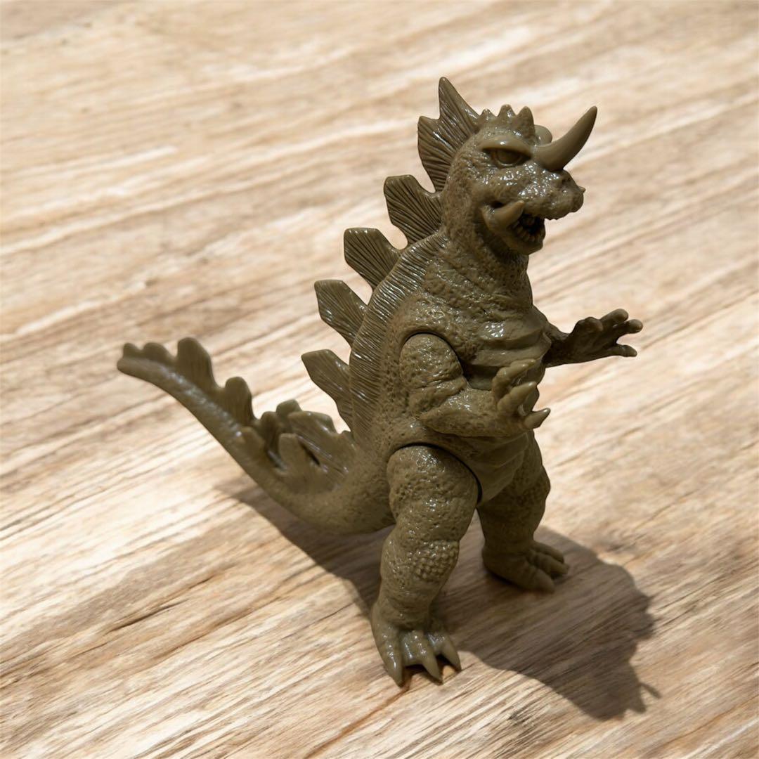 「マルサン」キングゴドラス 黄土色 未塗装 怪獣ソフビ 当時物 ビンテージ