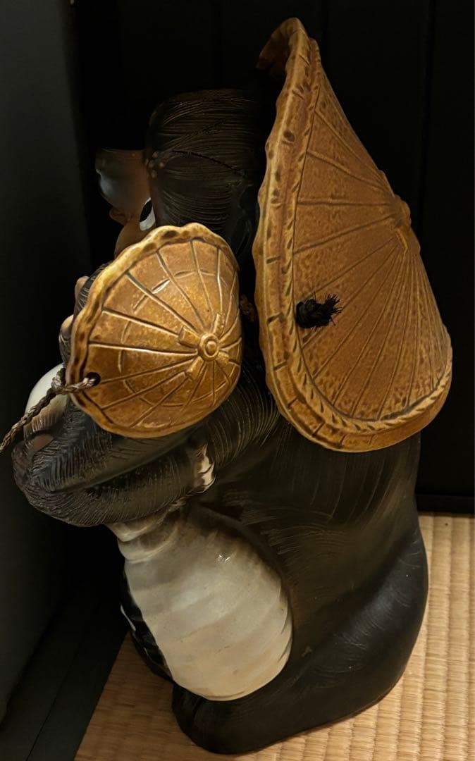 信楽焼　陶器製　たぬきの置物 レトロ　　縁起物　アンティーク