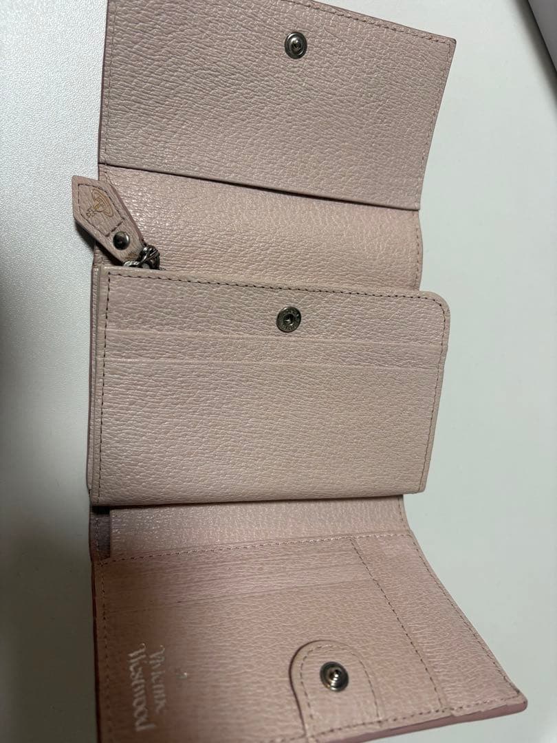 Vivienne Westwood 三つ折り財布 ピンク ファスナー
