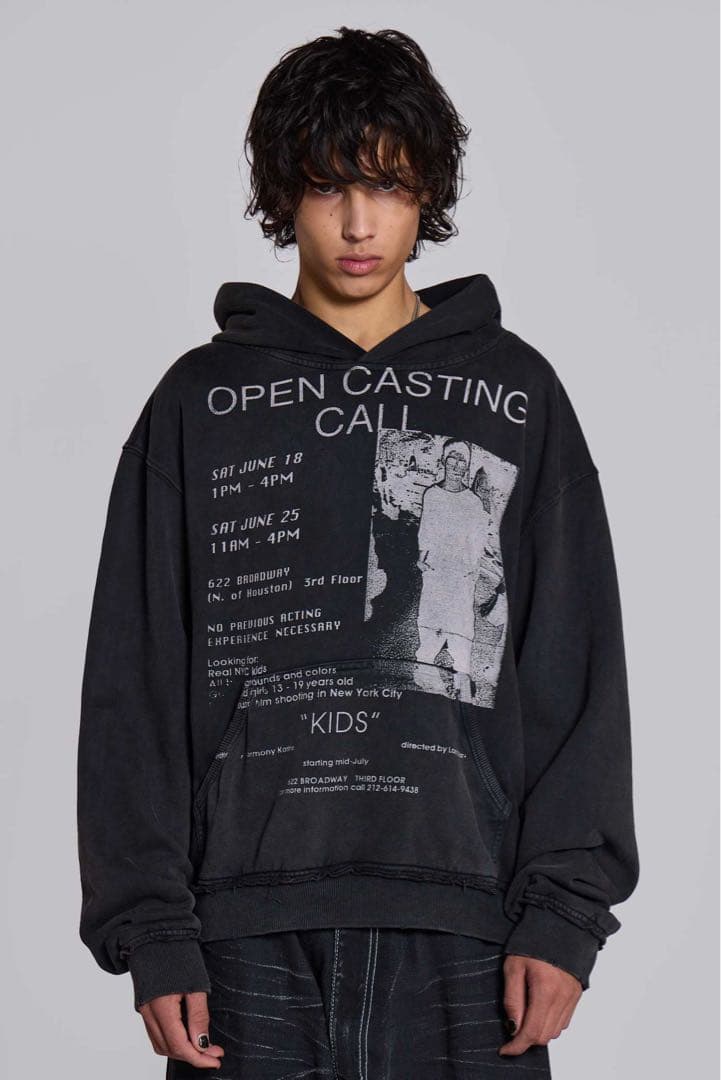 トップス Jaded London Open Casting Black Hoodie