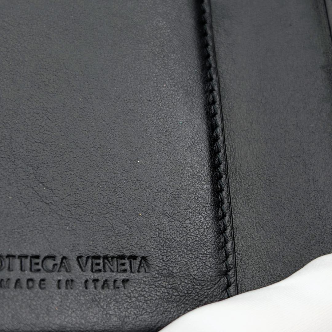 ボッテガヴェネタ カセット 三つ折り コンパクト ウォレット ブラック RFID