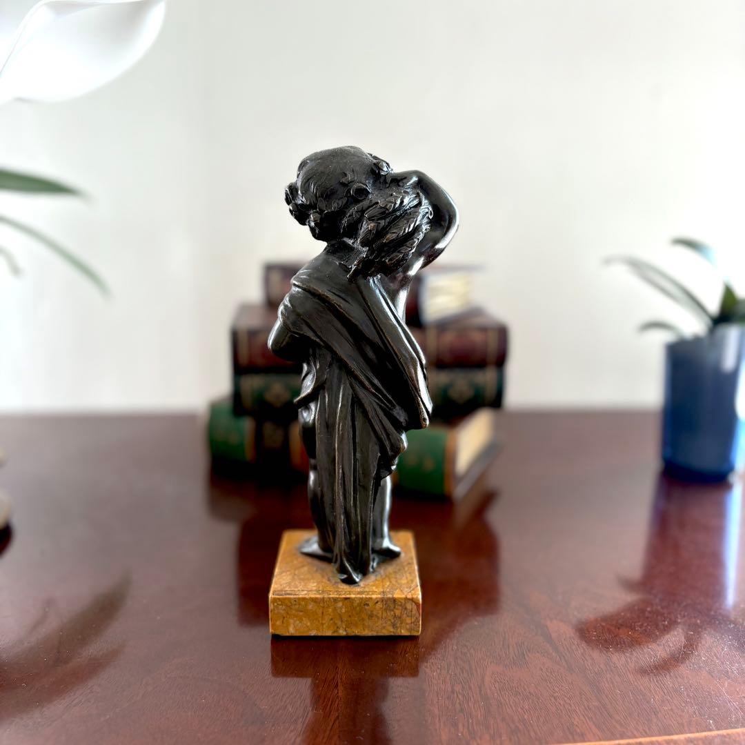 ブロンズ像 少年 約22センチ インテリア 置物