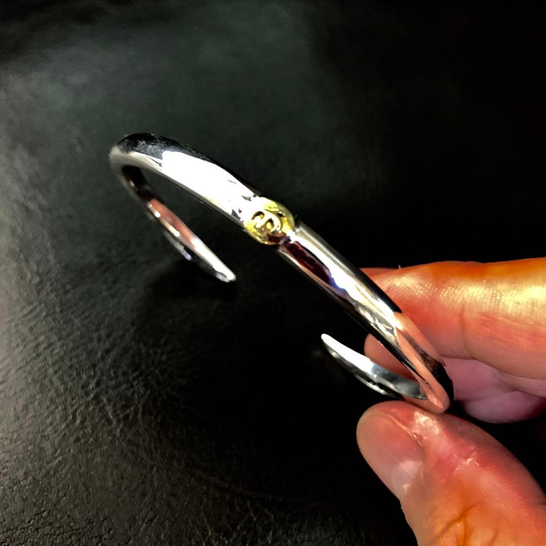 高品質 [silver925] 金メタル付 顔ブレス