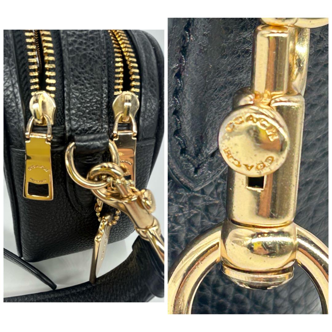 【超美品】COACH ブラック ショルダーバッグ