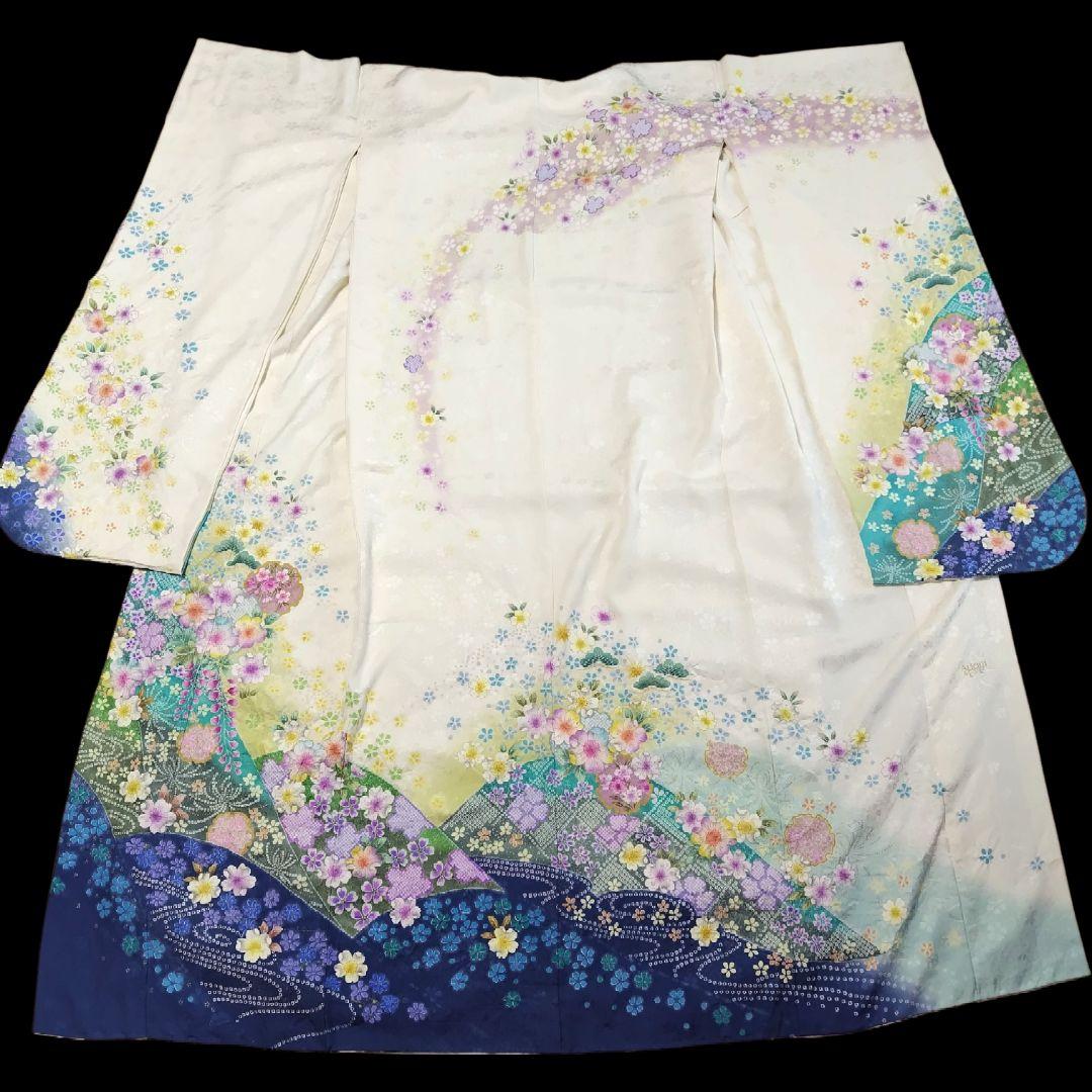 振袖フルセット(8点)・成人式・辻ヶ花・辻が花・花絞り・ブランド・正絹・逸品