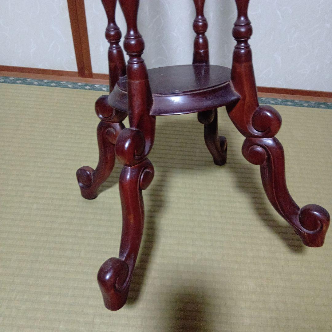 クラシック木製花台 ダークブラウン