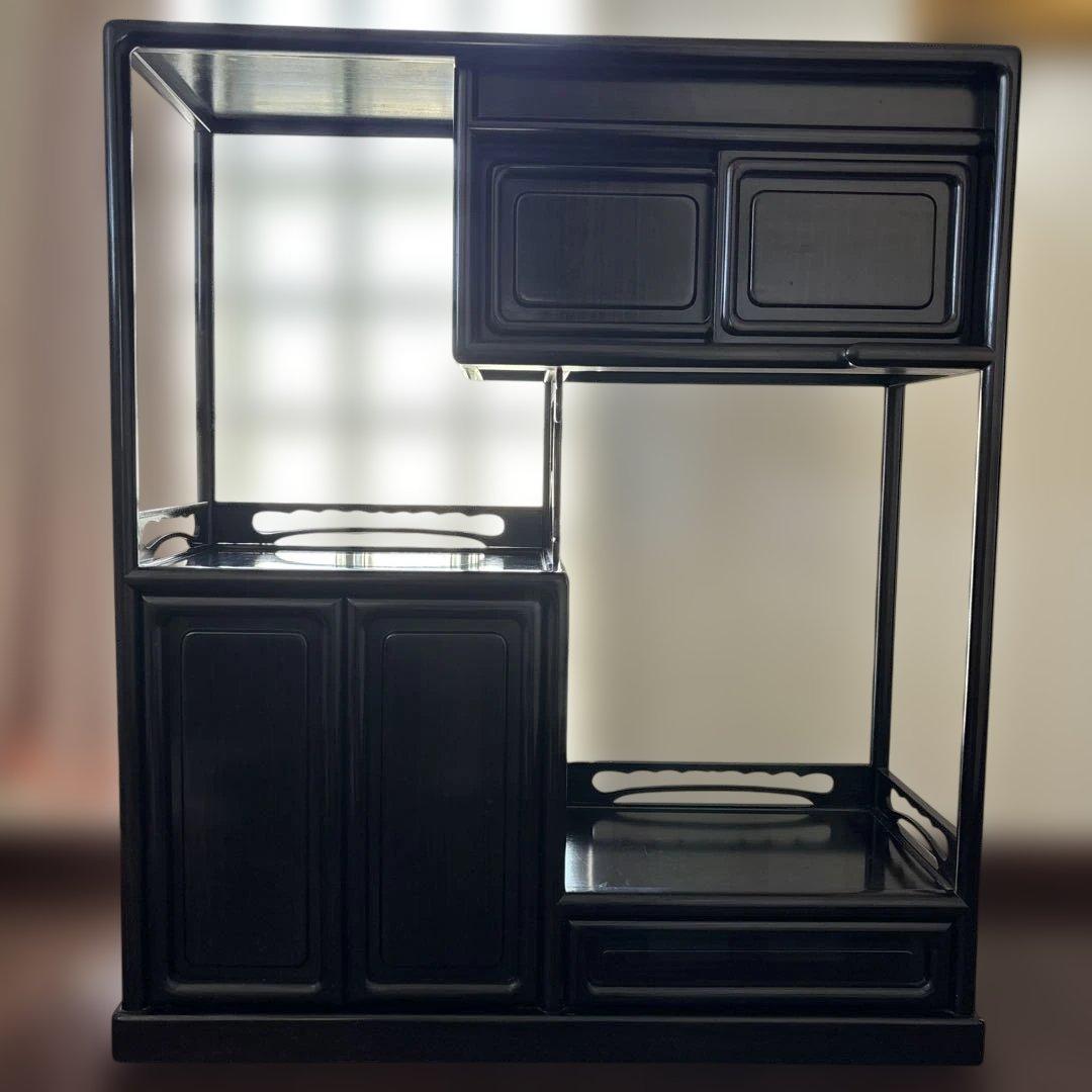 日本製黒の木製収納家具