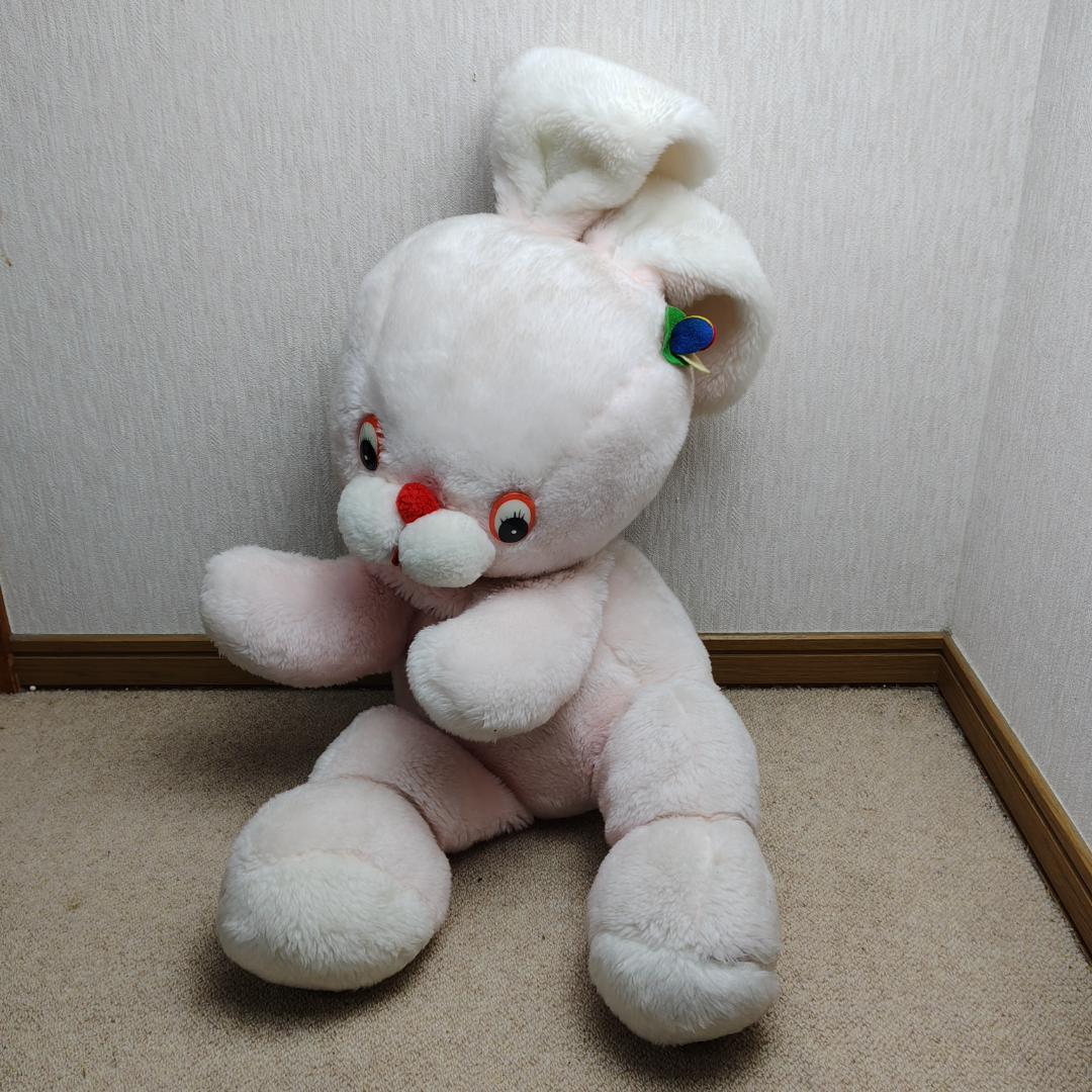 【当時物】 三英 うさぎ 大型ぬいぐるみ エクスラン SAN-EI サンエイ
