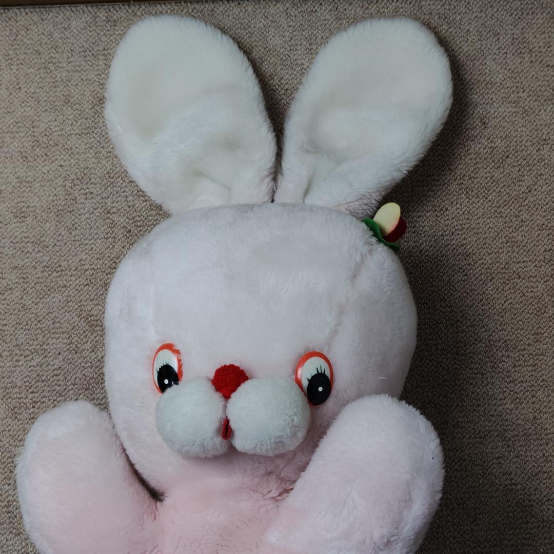 【当時物】 三英 うさぎ 大型ぬいぐるみ エクスラン SAN-EI サンエイ