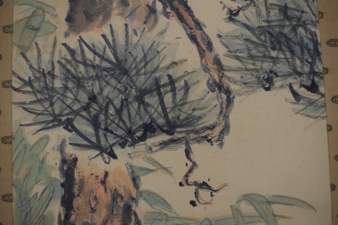 【真作】小川千甕/松竹梅図/掛軸☆宝船☆Z-538