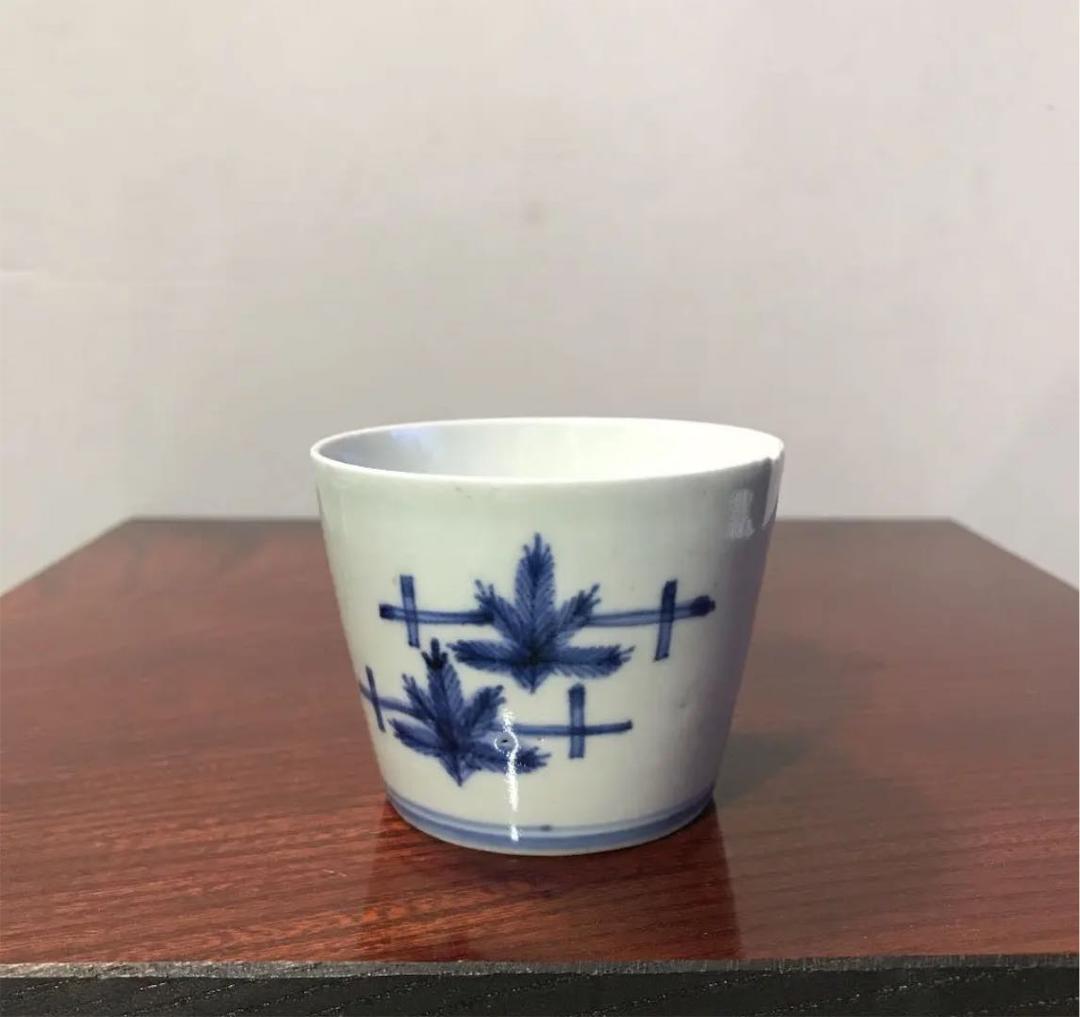 蕎麦猪口古伊万里柿右衛門藍九谷藍柿右衛門唐草蛸唐草