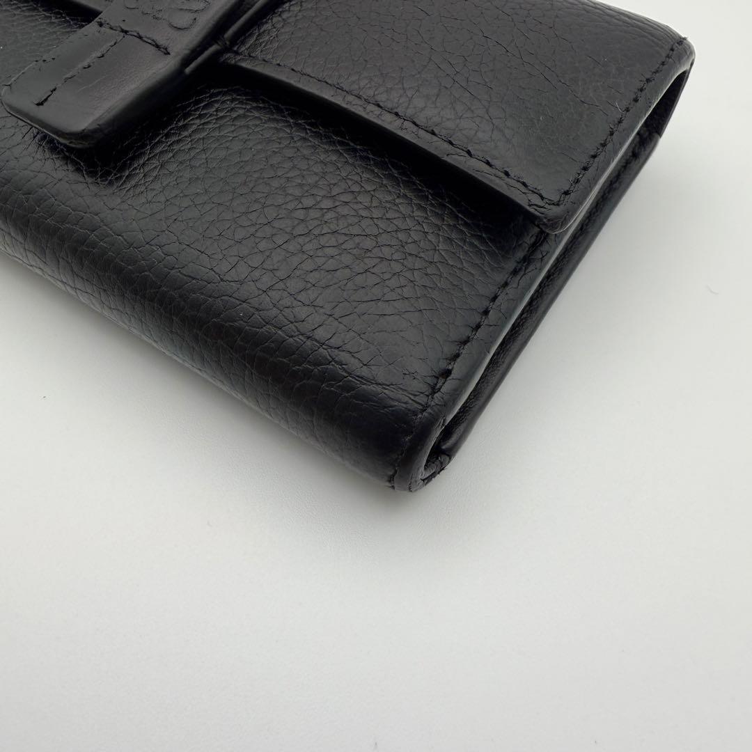 LOEWE ロエベ スモールバーティカルウォレット ファスナー 折財布 黒　美品